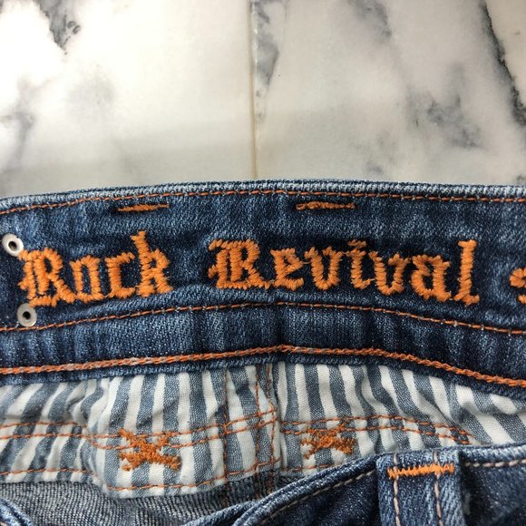 ROCK REVIVAL, Jeans, Gwen, 29, Blue Jeans, Boot Cut, Embellished Back Pockets - Picture 9 of 16